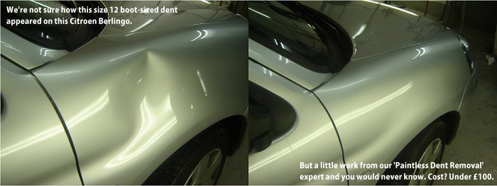 Huge dent removed from Citroen for less than 100